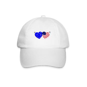 The love of Europe America - Baseball Cap - white/white - Front