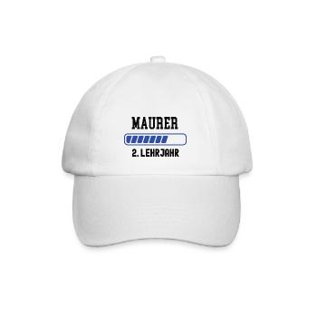 Ausbildung Maurer 2. Lehrjahr Maurerei Lehre - Baseballkappe - Weiß/Weiß - Vorne