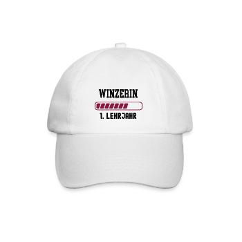Winzerin Ausbildung 1 Lehrjahr erstes Jahr Lehre - Baseballkappe - Weiß/Weiß - Vorne
