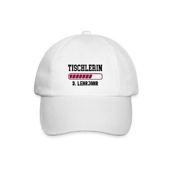 Ausbildung Tischlerin 3. Lehrjahr Tischler Lehre - Baseballkappe - Weiß/Weiß - Vorne