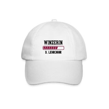 Ausbildung Winzerin 3. Lehrjahr Winzer Lehre - Baseballkappe - Weiß/Weiß - Vorne