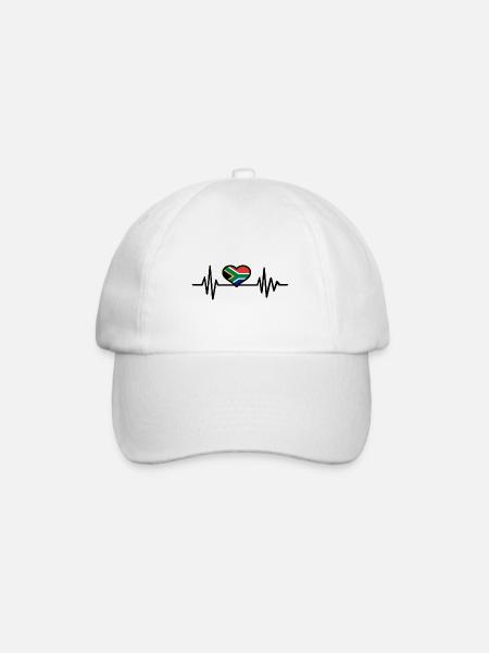 Südafrika - Baseballkappe - Weiß/Weiß
