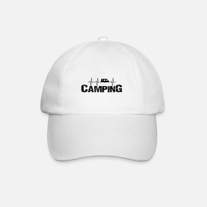 Camping - Baseballkappe - Weiß/Weiß