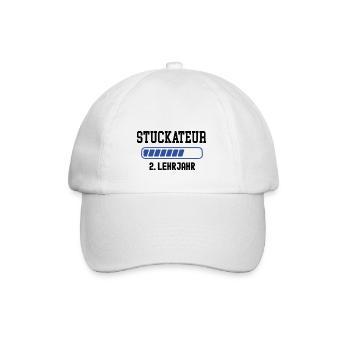 Ausbildung Stuckateur 2. Lehrjahr Stukkateur Lehre - Baseballkappe - Weiß/Weiß - Vorne