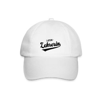 Latein Lehrerin Schule Beste Lateinlehrerin Latin - Baseballkappe - Weiß/Weiß - Vorne