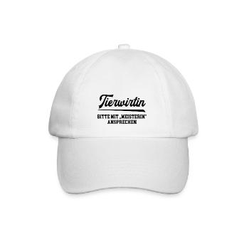 Tierwirtin Meister Prüfung Bestanden Tierzüchterin - Baseballkappe - Weiß/Weiß - Vorne