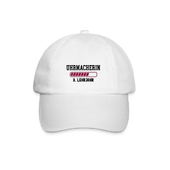 Ausbildung Uhrmacherin 3. Lehrjahr Uhrmacher Lehre - Baseballkappe - Weiß/Weiß - Vorne