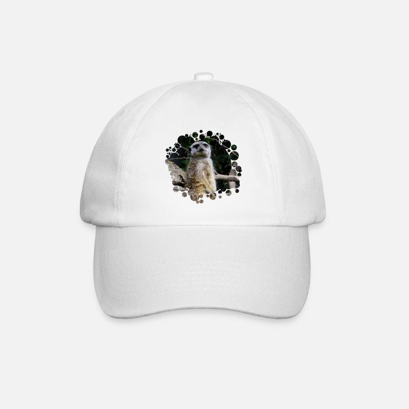 Erdmännchen - Baseballkappe - Weiß/Weiß