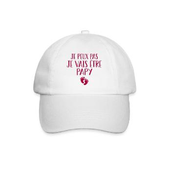 Je Peux Pas Je Vais Être Papy | Cadeau Grand-père - Casquette classique - blanc/blanc - Devant