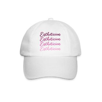 Esthéticienne | Cosmetologist - Casquette classique - blanc/blanc - Devant