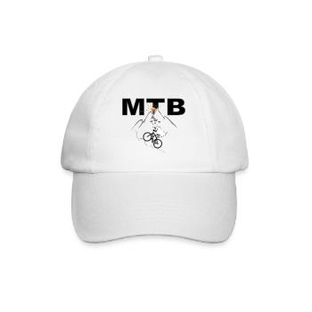MTB mountain goat - Baseball Cap - white/white - Front