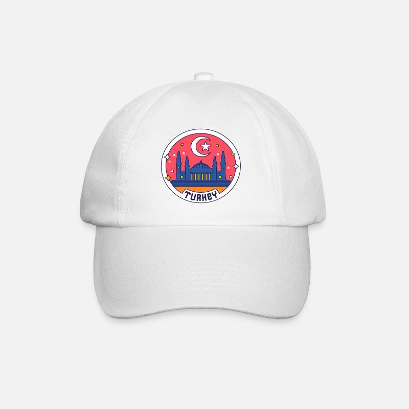 Turkey - Baseball Cap - white/white