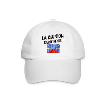 La Réunion Saint Denis Drapeau Fierté - Casquette classique - blanc/blanc - Devant