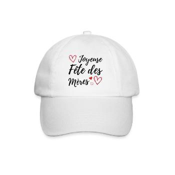 Joyeuse fête des mères - Casquette classique - blanc/blanc - Devant