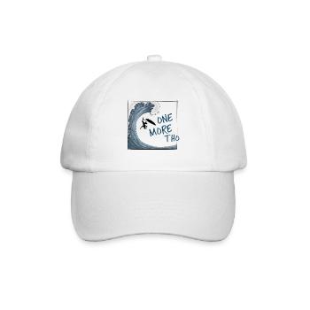 One More Big Wave Tho! Japanese Wave Surfer - Baseball Cap - white/white - Front