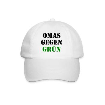 Omas gegen grün - Baseballkappe - Weiß/Weiß - Vorne