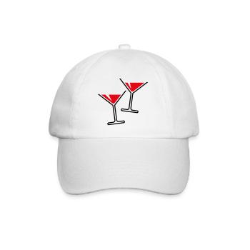 XZwei Sommerliche Grüße (Rot) - Baseballkappe - Weiß/Weiß - Vorne