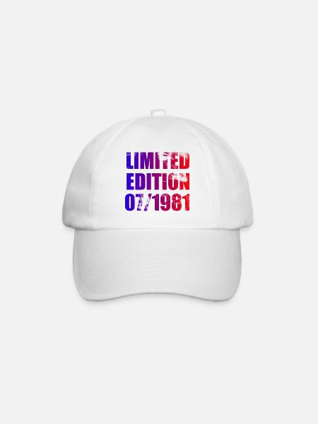 44. Geburtstag Limited Edition 07/1981 - Baseballkappe - Weiß/Weiß