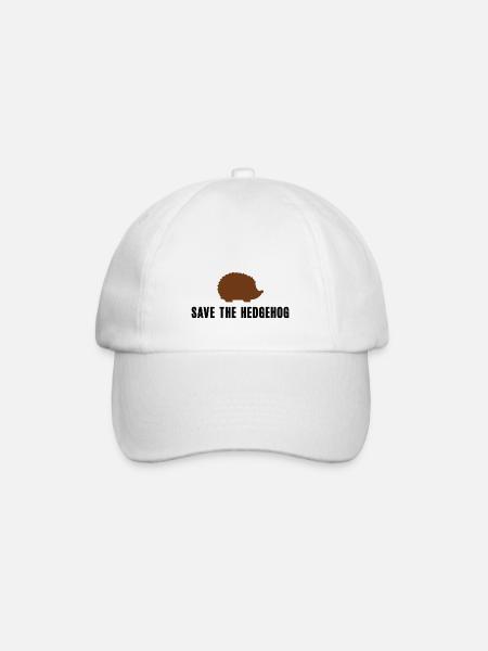 Rettet Den Igel Tierschutz Stacheltier Igelmotiv - Baseballkappe - Weiß/Weiß