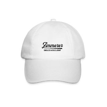 Zimmerer Ausbildung Bestanden Ausbildungsende - Baseballkappe - Weiß/Weiß - Vorne