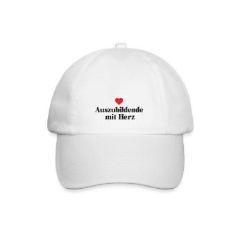 Auszubildende mit Herz Danke Azubi Lehrling Beste - Baseballkappe - Weiß/Weiß - Vorne