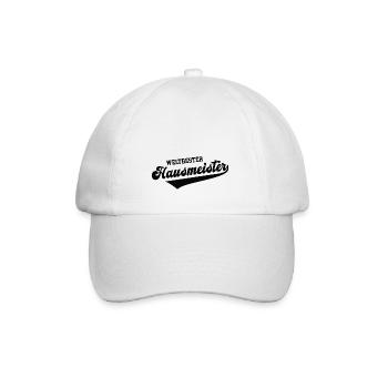 Weltbester Hausmeister Bester Facility Manager - Baseballkappe - Weiß/Weiß - Vorne