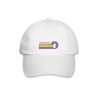 Cellist Cello Musik Instrument Regenbogen LGBT - Baseballkappe - Weiß/Weiß - Vorne