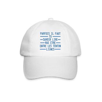 tu vas etre tonton anonce grossesse originale - Casquette classique - blanc/blanc - Devant