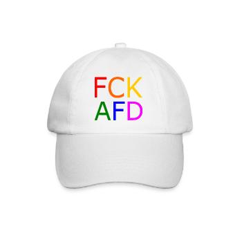 Fck afd - Baseballkappe - Weiß/Weiß - Vorne