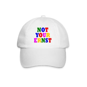 Not your ernst - Baseballkappe - Weiß/Weiß - Vorne