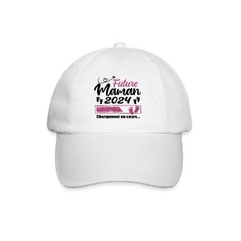 Future Maman 2024 Chargement En Cours - Cadeau - Casquette classique - blanc/blanc - Devant