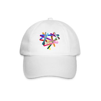 LOVE - wrapped criss-cross - Baseball Cap - white/white - Front