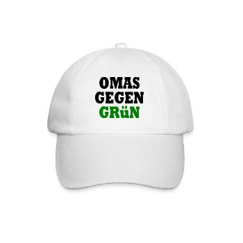 Omas gegen grün - Baseballkappe - Weiß/Weiß - Vorne