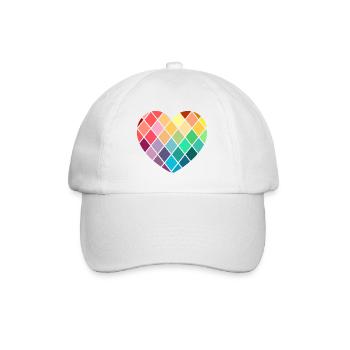 LIEBE - so kostbar wie Diamanten - Baseballkappe - Weiß/Weiß - Vorne