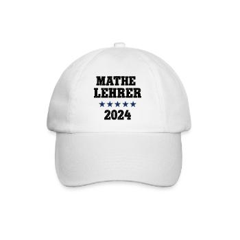 Mathelehrer 2024 Beruf Studium Lehramt Mathe - Baseballkappe - Weiß/Weiß - Vorne