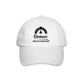 Ofenbauer Ausbildung Bestanden Azubi Ofenbau Lehre - Baseballkappe - Weiß/Weiß - Vorne