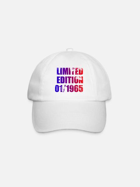 60. Geburtstag Limited Edition 01/1965 - Baseballkappe - Weiß/Weiß