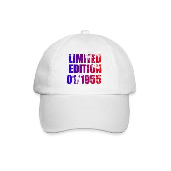 70th Birthday Limited Edition 01/1955 - Baseball Cap - white/white - Front