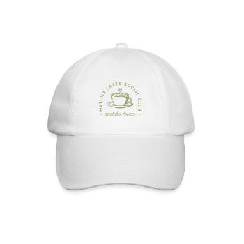 Matcha latte green aesthetic - Baseball Cap - white/white - Front
