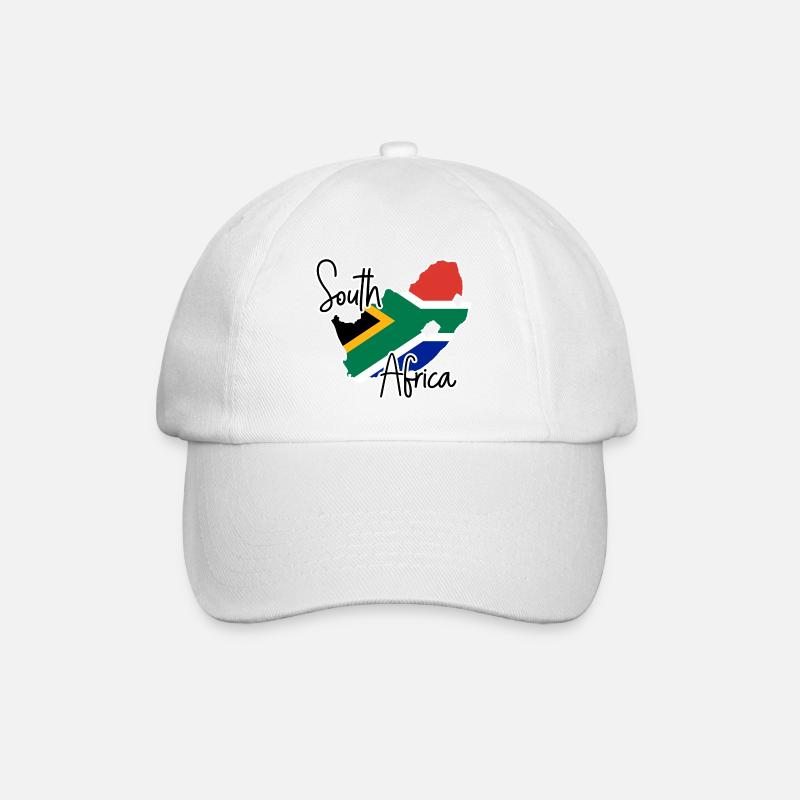 Südafrika - Baseballkappe - Weiß/Weiß