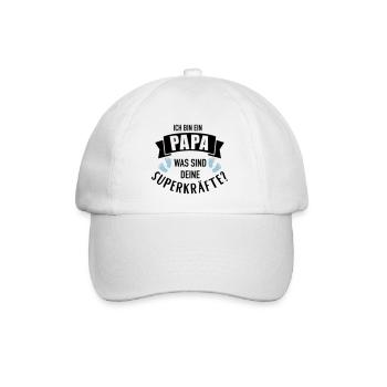 Papa - Baseballkappe - Weiß/Weiß - Vorne