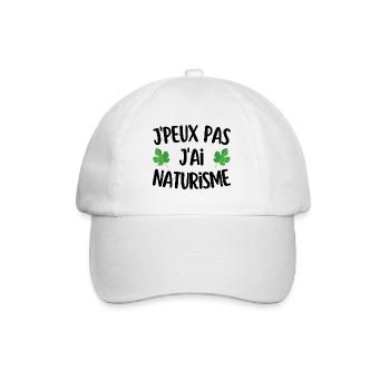 J'peux pas j'ai naturisme - Casquette classique - blanc/blanc - Devant