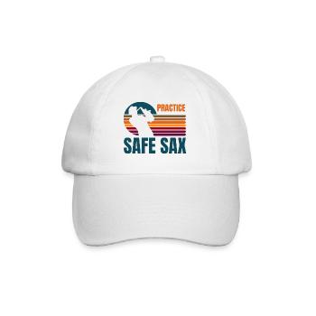 Vintage Practice Safe Sax Saxophone Essential - Baseball Cap - white/white - Front