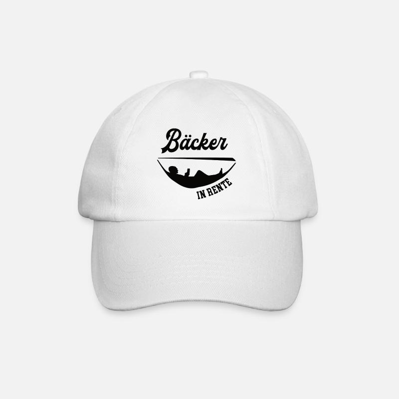 Bäcker in Rente Rentenbeginn Bäckerei Chef Meister - Baseballkappe - Weiß/Weiß
