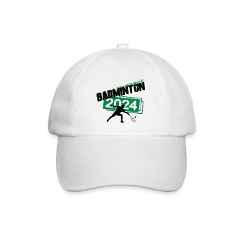 Badminton Spieler Team Turnier Mannschaft in 2024 - Baseballkappe - Weiß/Weiß - Vorne