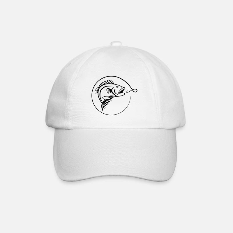 Angeln - Baseballkappe - Weiß/Weiß