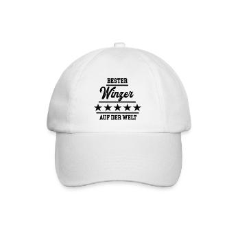 Bester Winzer Weltbester Weinbauer Winzerei - Baseballkappe - Weiß/Weiß - Vorne