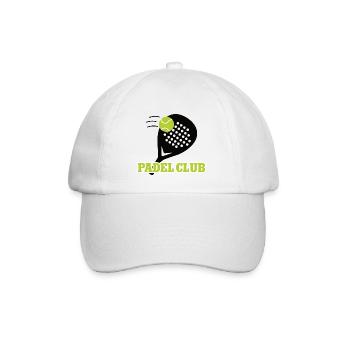 Padel Club Padelspieler Tennis Verein Spieler - Baseballkappe - Weiß/Weiß - Vorne