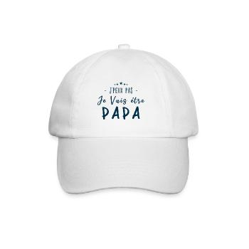 Je peux pas je vais être PAPA - Casquette classique - blanc/blanc - Devant