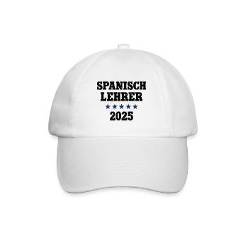 Spanisch Lehrer 2025 Beruf Studium Lehramt Spanish - Baseballkappe - Weiß/Weiß - Vorne